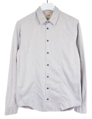 HUGO BOSS Colombia Shirt Men's LARGE Washed Purple Button Collared Long Sleeve - Image 1 of 4