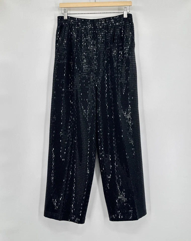 Pantalones Santana de lentejuelas negras St. John Evening talla 14 (ver estado) Foto 1 de 4