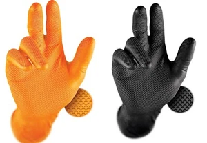 50 x Grippaz Super Strong Thick Nitrile Disposable Gloves Extra Fish Scale Grip - Picture 1 of 5