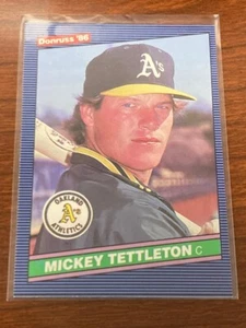 MICKEY TETTLETON 1986 DONRUSS OAKLAND ATHLETICS CARD #345 - Picture 1 of 2