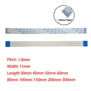 10Pin 1mm Pitch FFC FPC Flexible Flat Cable AWM VW-1 20624 80C 60V A B Type - Picture 1 of 6
