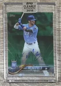 2018 Topps Clearly Authentic #CAA-WM Whit Merrifield Green AUTO #/99 - Picture 1 of 2