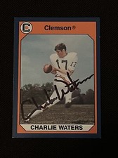 CHARLIE WATERS 1990 COLLEGIATE COLLECTION SIGNED AUTOGRAPHED CARD #104 CLEMSON