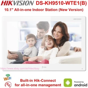 10" Android Indoor Station IP Video Intercom Monitor PoE WiFi DS-KH9510-WTE1(B) - Afbeelding 1 van 11