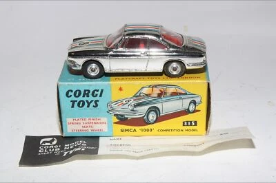 Corgi 315 Simca Competition model, VNM in Good Original Box - Image 1 of 4