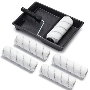 9" Farbroller Set Tablett Rollen Weiche Hülsen Pinsel Kit Dekorieren Malen 7 Stck. - Bild 1 von 8