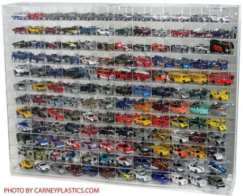 56 Hot Wheels 1:64 Scale Diecast Display Case Stand, No Door Cover