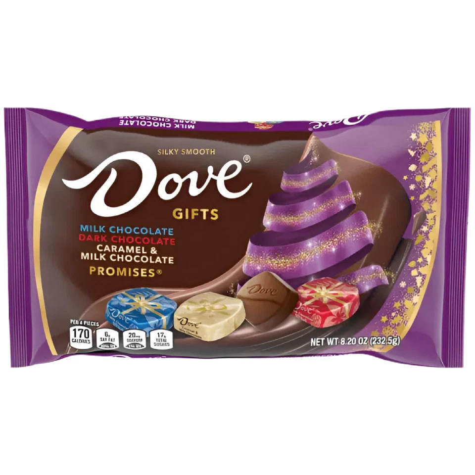 Dove Gifts Leche, Oscuro y Caramelo y Chocolate con Leche Promesas, Bolsa de 8,20 OZ Foto 1 de 1