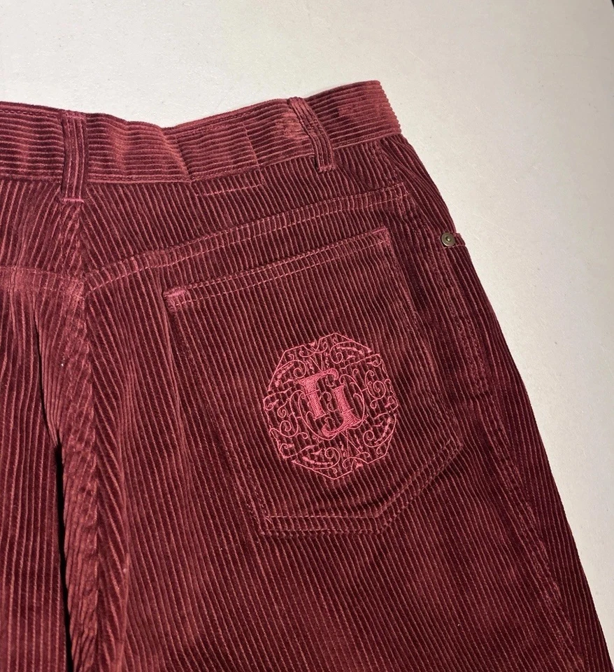 Pantalones Fendi Mujer’s 30 Pana Magenta Algodón Recto Italia Años 70’s De Colección 30x29 Foto 1 de 4