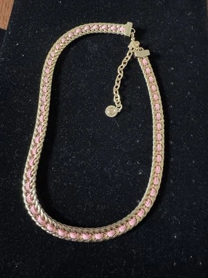 Collar Graziano Tono Oro Rosa Trenzado Plano Suave Brillante Pesado Foto 1 de 2