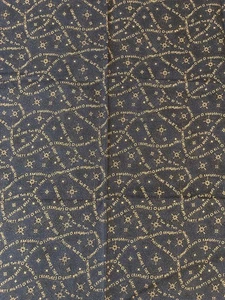 Vintage Debbie Mumm Cotton Fabric Noah’s Ark Gold Lettering on Midnight Blue 33” - Picture 1 of 3