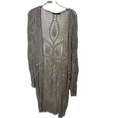 Cárdigan corto de ganchillo para mujer Peruvian Connection talla L tostado Grandmacore Foto 1 de 4