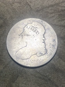 1834 Capped Bust Half Dollar FR/AG Low Grade Old Silver Type Coin - Picture 1 of 2