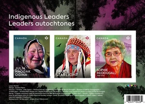Hoja de recuerdo de líderes indígenas de Canadá MNH 2025 después del 15 de julio - Imagen 1 de 1