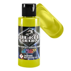 Createx Wicked Colors Yellow Opaque Airbrush Paint Color 2oz W003 - 2Z - Picture 1 of 1