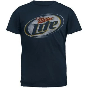 Miller lite Alstyle men size XL navy blue tee shirt 100% cotton short sleeve new - Picture 1 of 3