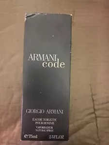 Armani Code by Giorgio Armani 75ml 2.5 Oz Eau De Toilette Spray For Men - Picture 1 of 2