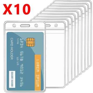 10PCS PVC Credit Card Holder Waterproof Organizer Case Bank Card Protector - Picture 1 of 9