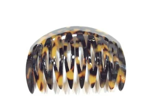 FERMAGLIO A PETTINE RODOID FRANCESE 10 DENTI BASIC MACULATO - Picture 1 of 2