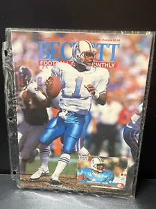 WARREN MOON HOUSTON OILERS 1991 BECKETT FOOTBALL MAGAZINE - Picture 1 of 3