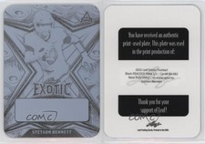 2022 Leaf Exotic Printing Plate Black Peacock 1/1 Stetson Bennett #BA-SB2 Auto
