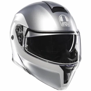 AGV Streetmodular Modular Motorcycle Helmet, Levico, Matt Light Grey Silver - Picture 1 of 9