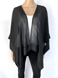NWT! NEW! JOSEPH RIBKOFF One Size Black Top Cardigan Wrap Cover-Up Open Front - Picture 1 of 9