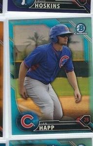2016 BOWMAN  CHROME DRAFT SKY BLUE REFRACTOR IAN HAPP CUBS   BDC180 - Picture 1 of 1