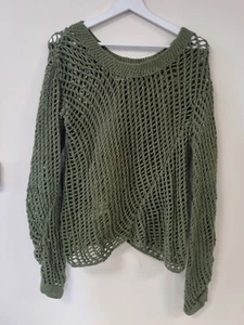 Nicholas Daley Mens Knitted Jumper - Green, Size 38 - Picture 1 of 2