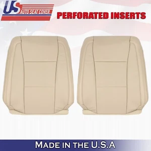 2015 to 2017 Fits Ford F150 Lariat Driver &Passenger Tops Leather Covers Tan - Picture 1 of 10