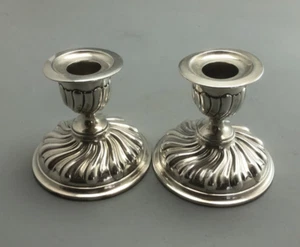 Victorian Silver Candlesticks Horrace London 1895 ABLZX - Picture 1 of 3