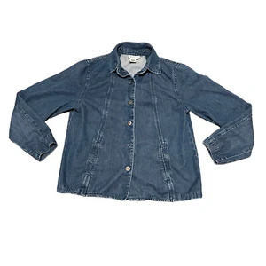 Coldwater Creek Denim Jacket Womens size S Blue Long Sleeve Pockets - Picture 1 of 5