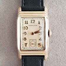 1934 Hamilton "Nelson" Art Deco Style Men's Vintage Wristwatch 10KGF Cal. 790