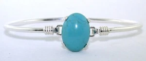7 Zoll 18x13 Dornröschen türkis Cabochon Sterling Armband EBS8737/4623 - Bild 1 von 4