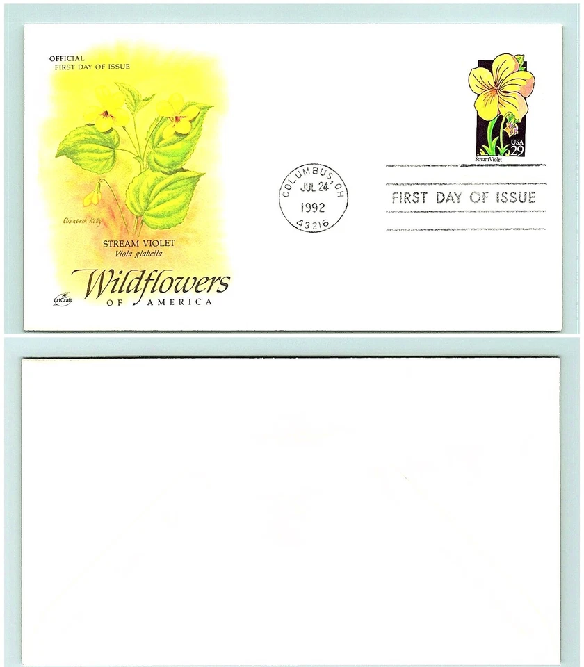 S01-3324, WILDFOWERS, STREAM VIOLET, ARTCRAFT FDC - Image 1 of 1
