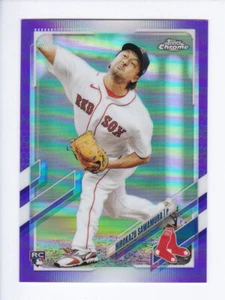 2021 Topps Chrome Update #USC49 HIROKAZU SAWAMURA RC Rookie PURPLE REFRACTOR - Picture 1 of 2