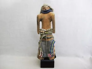 Vintage Male Figure Folk Art Portrait Carving Primitive Rustic Tribal - Picture 1 of 6
