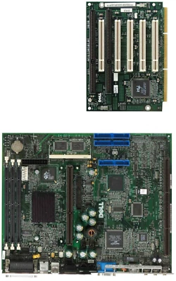 Mainboards Dell 0007803C SLOT1 3xSDRAM i440BX OptiPlex GX1 + Riser 0008171E - Image 1 of 2