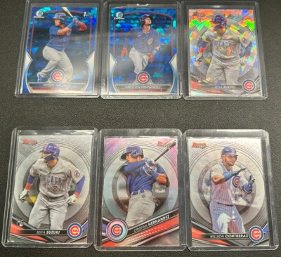 2023 Bowman’s Best Chicago Cubs - Color Match Refractors And Chrome Fractors (6) - Image 1 of 2