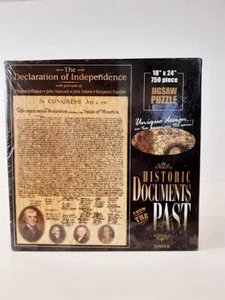 Rompecabezas de 750 piezas de la Declaración de Independencia documentos históricos del pasado - Imagen 1 de 3
