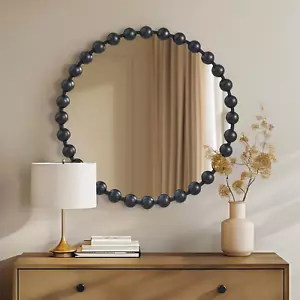 Wall Décor Marlowe Metal Spherical Frame round Mirror for Living Room - Home Acc - Picture 1 of 9