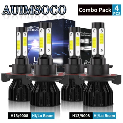 4 piezas bombillas LED de haz alto bajo blanco para Ford F-250 Super Duty 2005-2021 Foto 1 de 4