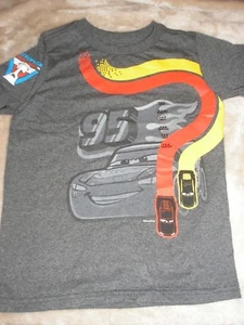 Small Size 5/6 Lightning McQueen Racing Grey Disney Tee Shirt NW - Picture 1 of 1