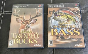 2 PlayStation 2 Cabela's Monster Bass And Trophy Bucks Games - Picture 1 of 12