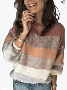 ANCAPELION Women’s Casual Sweater Pullover Winter Basic Sweatshirt Long-XL - Picture 1 of 6