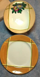 Vintage Noritake/Morimura Hand Painted Footed Bowl w/plate - Picture 1 of 12