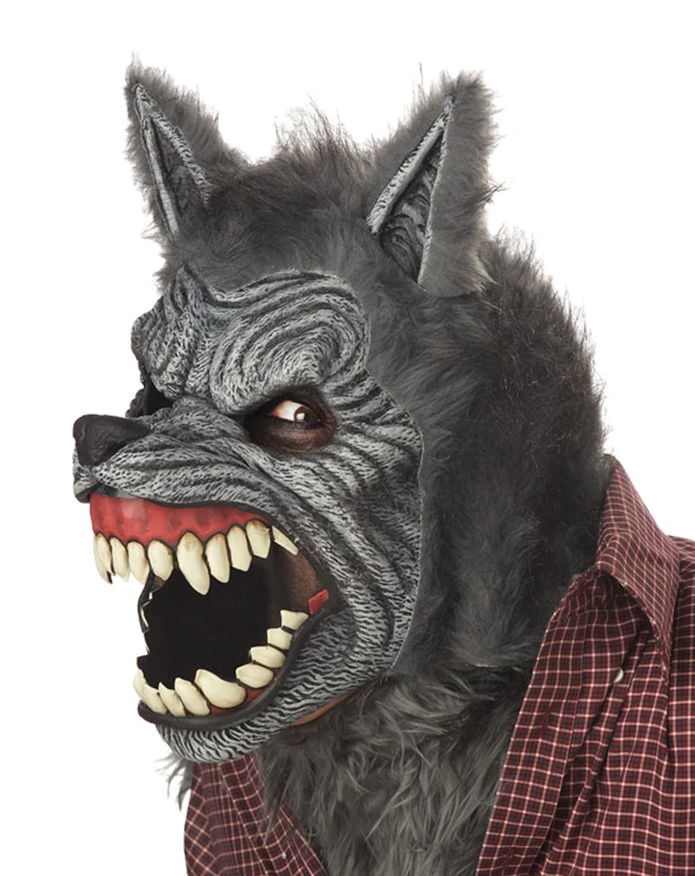 Werewolf Mask Animal Monster Fancy Dress Up Halloween Adult Costume Accessory - Image 1 of 1