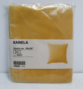 IKEA Sanela Pillow Case Cushion Cover 20"x 20" Velvet Cotton Golden Yellow Gold - Picture 1 of 4