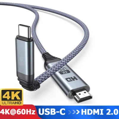 Thunderbolt 3 USB 3.1 Type C to HDMI 2.0 Adapter Cable 6FT 4K 60Hz Macbook pro - Image 1 of 4