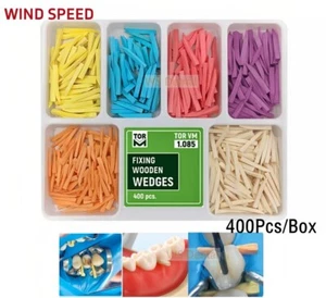 400Pc Dental Wooden Wedges Interdental Restoration Contoured Wood Matrices Wedge - Picture 1 of 6